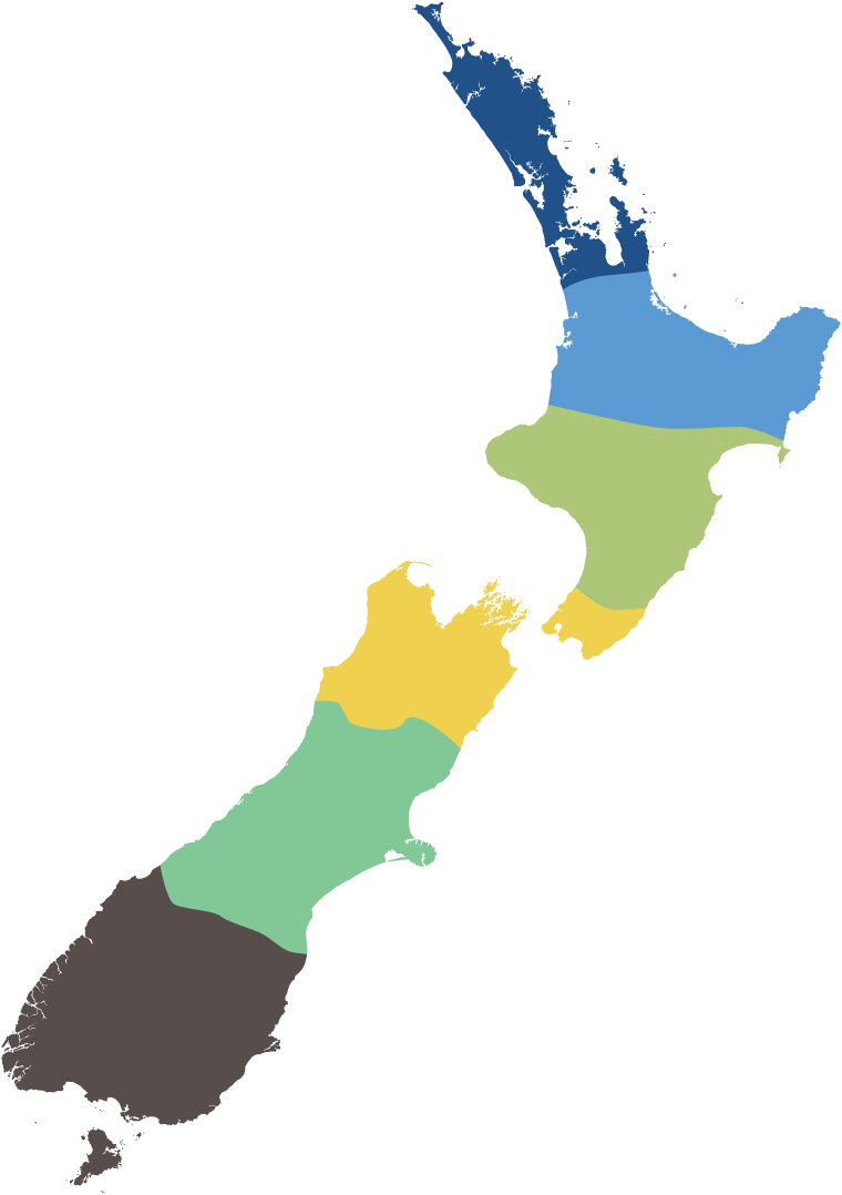 Dioceses map of New Zealand