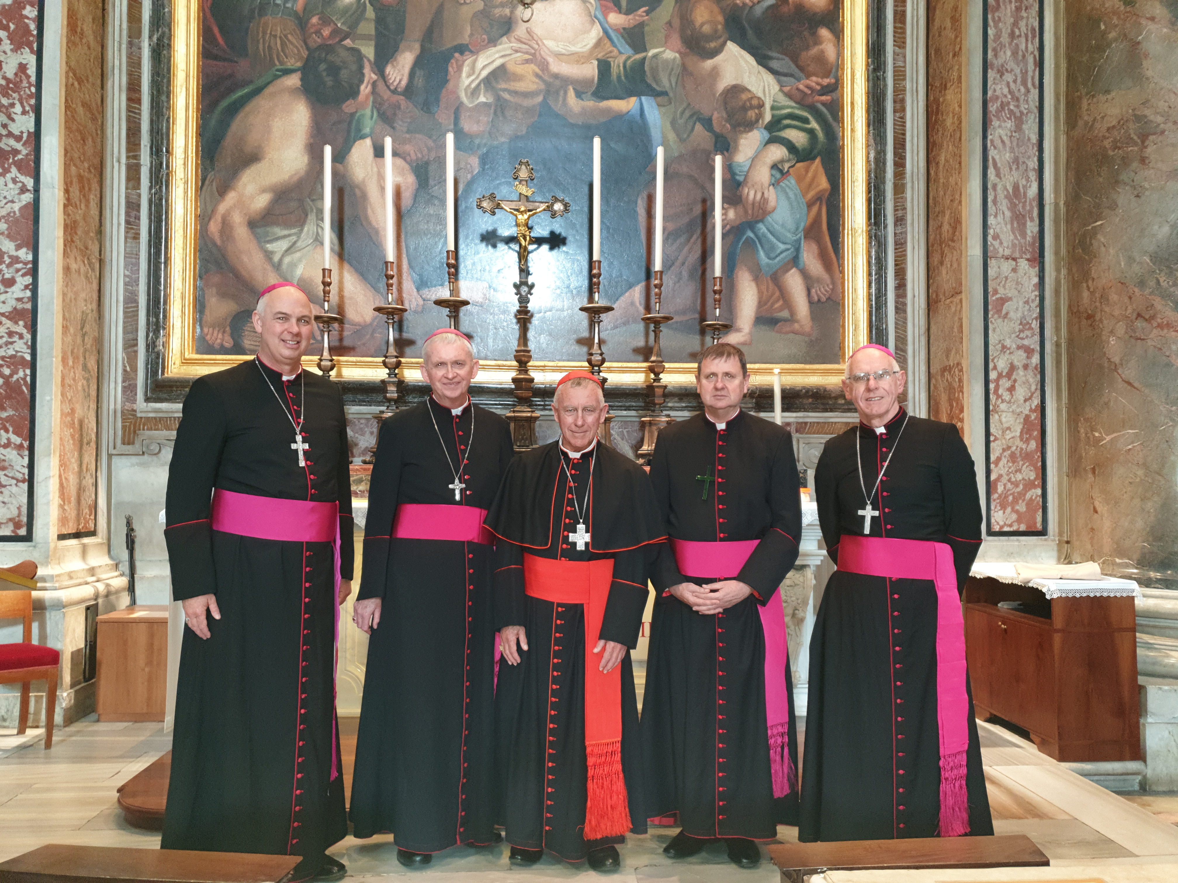 Bishops at Tomb of St John Paul II 20191020 Vatican