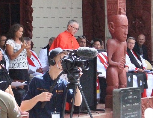 Cardinal John speaking at Waitangi